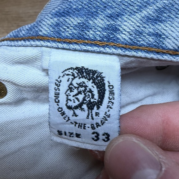 Vintage Diesel Kulter Jeans Men 31x32 Blue Straight Leg Light Wash Y2K (Tag 33) - Picture 10 of 16